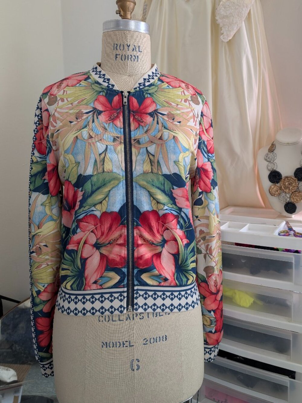 Floral Spring Jacket jealous tomato